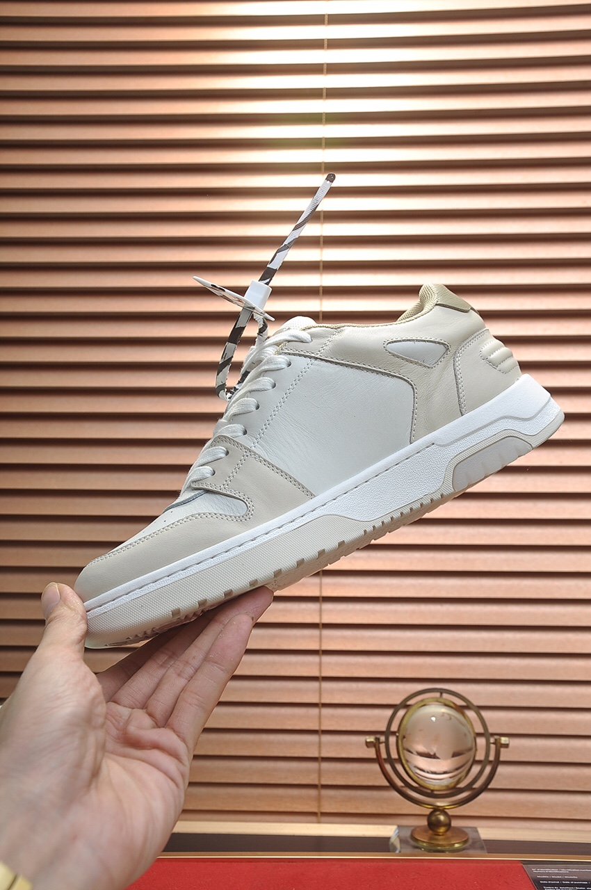 OFF-WHITE Out Of Office OOO Low Tops Grey White - vstockx