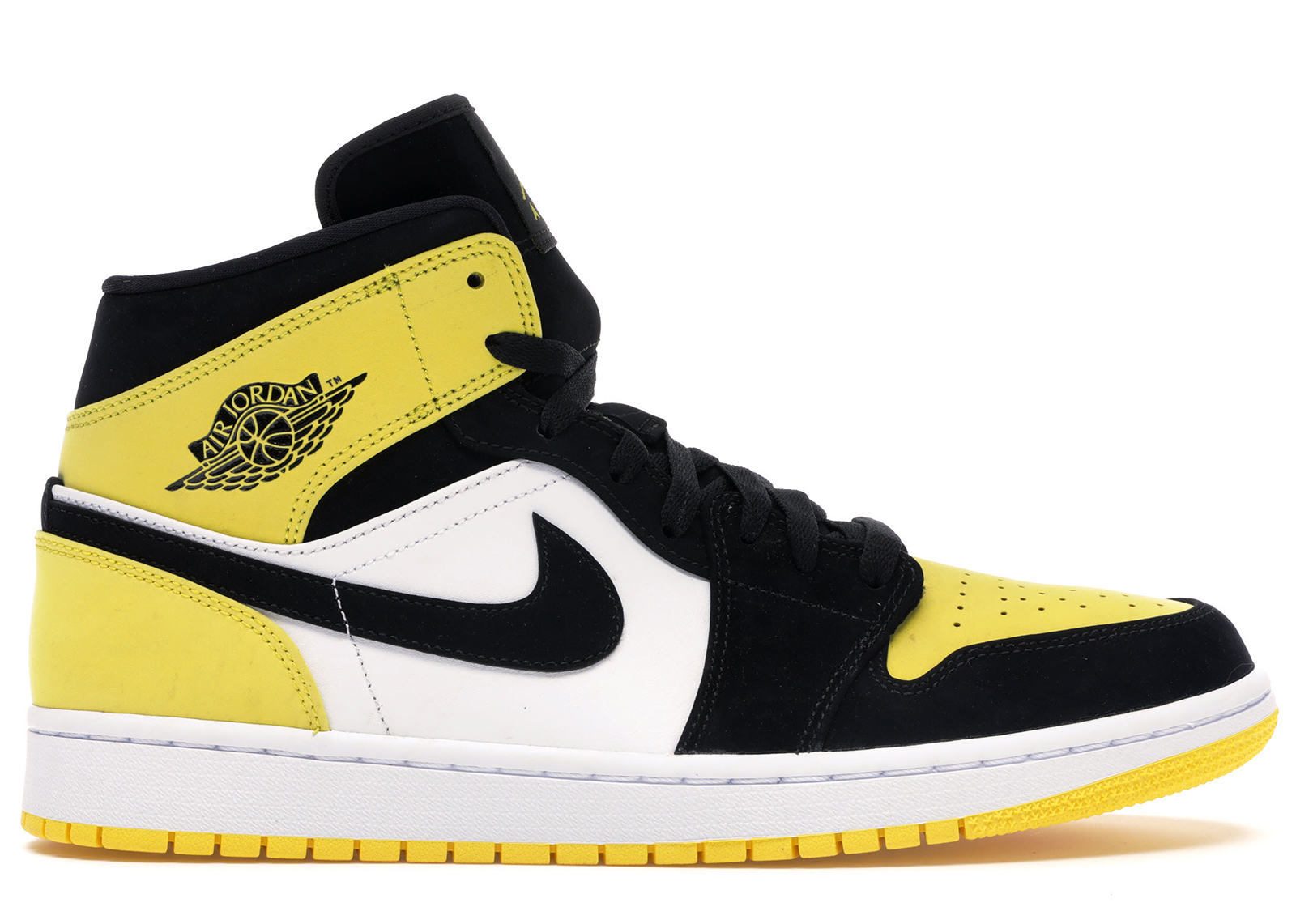 Jordan 1 Mid Yellow Toe Black - vstockx