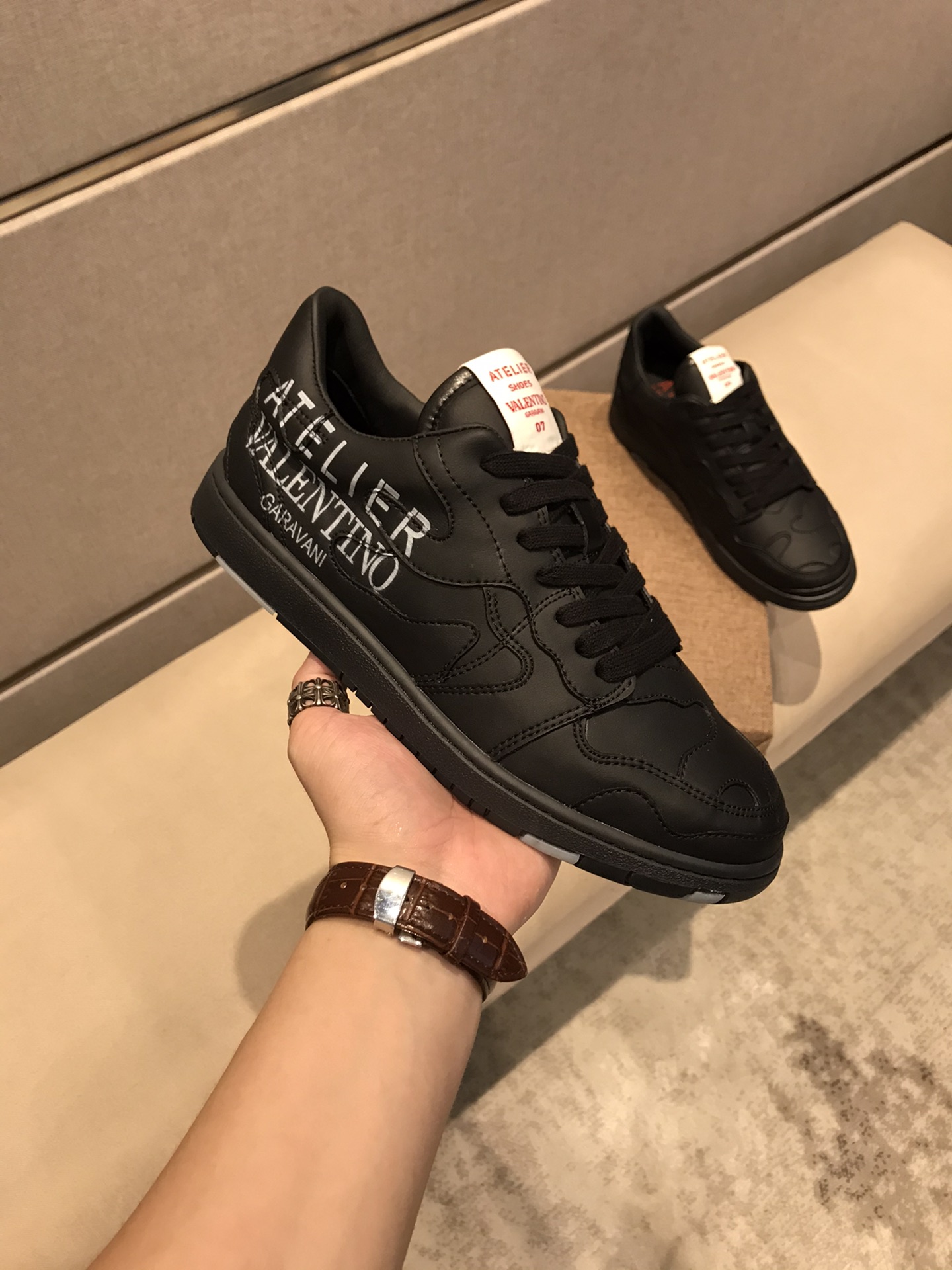 Valentino Garavani Atelier Shoes 07 Camouflage Edition Sneaker in Calfskin 3 - vstockx