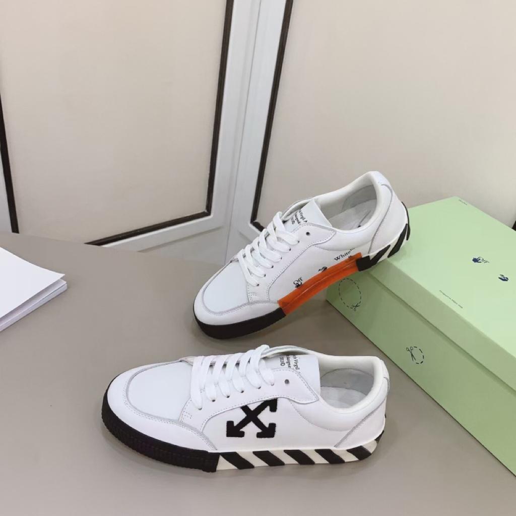 OFF-WHITE Vulcanized Low Canvas White Black - vstockx