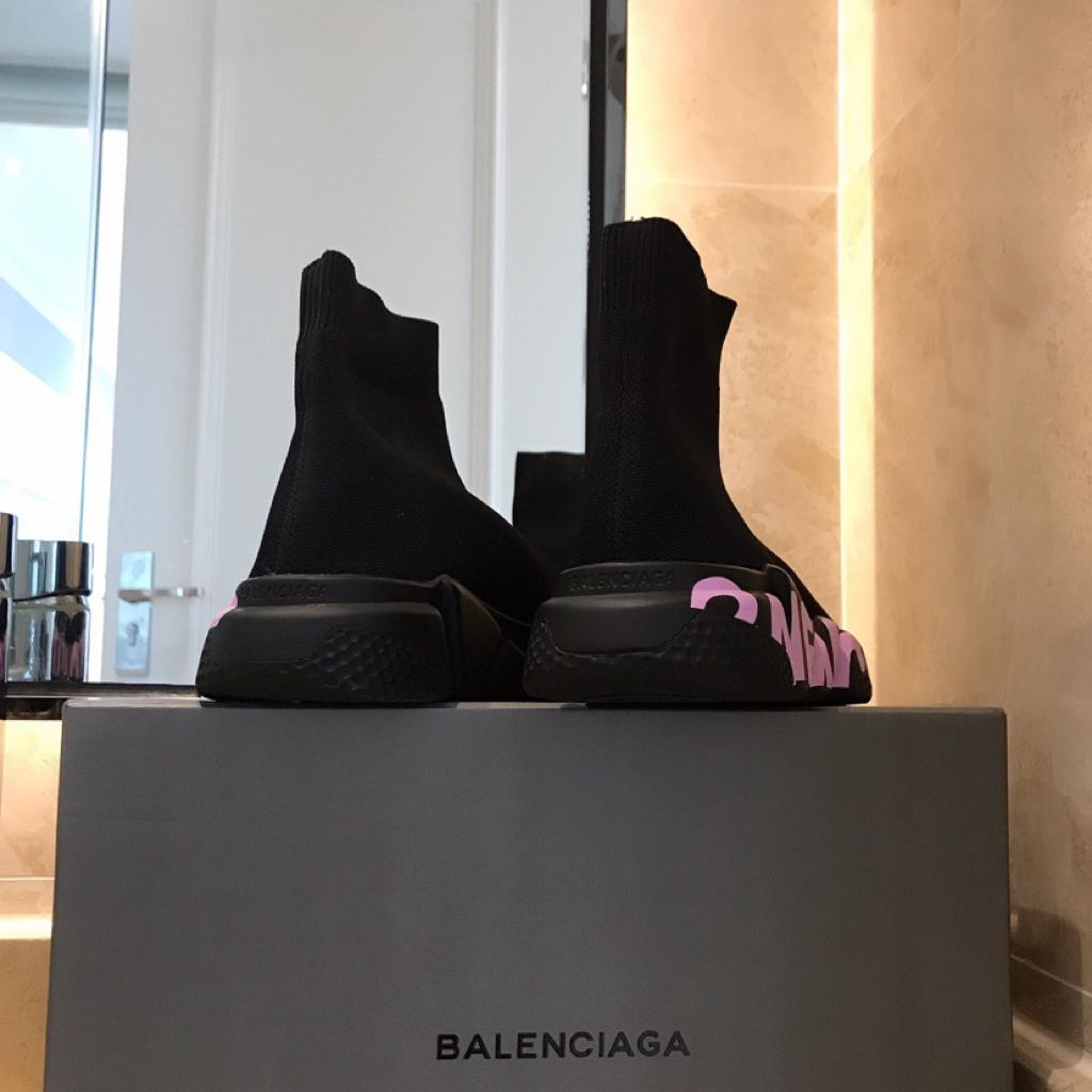 Balenciaga Graffiti Speed Black Pink (Women's) - vstockx