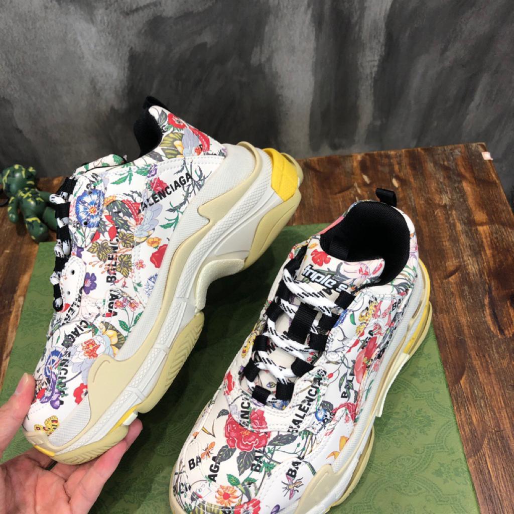 Gucci x Balenciaga The Hacker Project Triple S Flora Print - vstockx