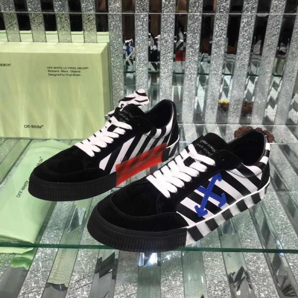 OFF-WHITE Vulc Low Black Blue Arrow - vstockx