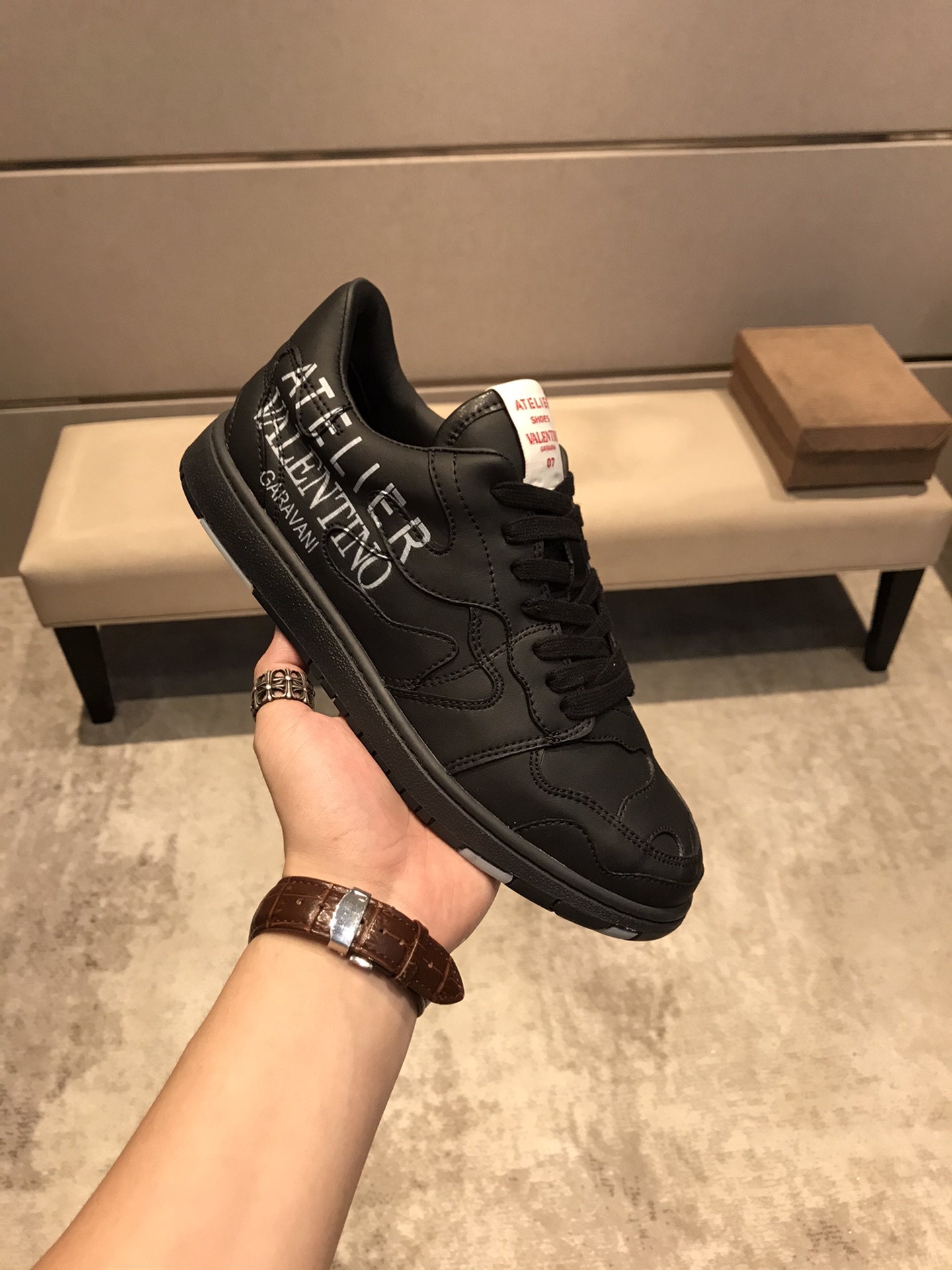 Valentino Garavani Atelier Shoes 07 Camouflage Edition Sneaker in Calfskin 3 - vstockx