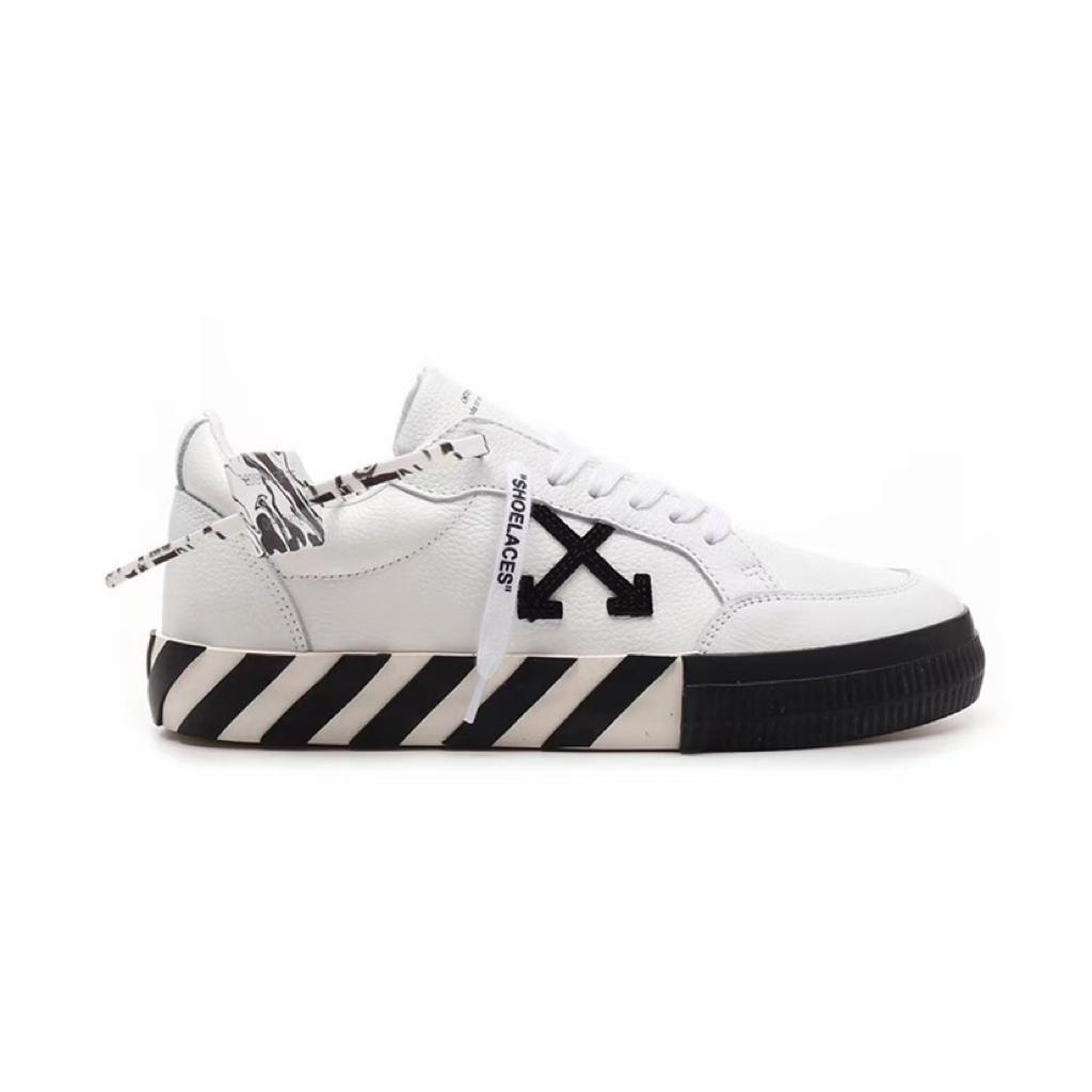 OFF-WHITE Vulcanized Low Canvas White Black - vstockx