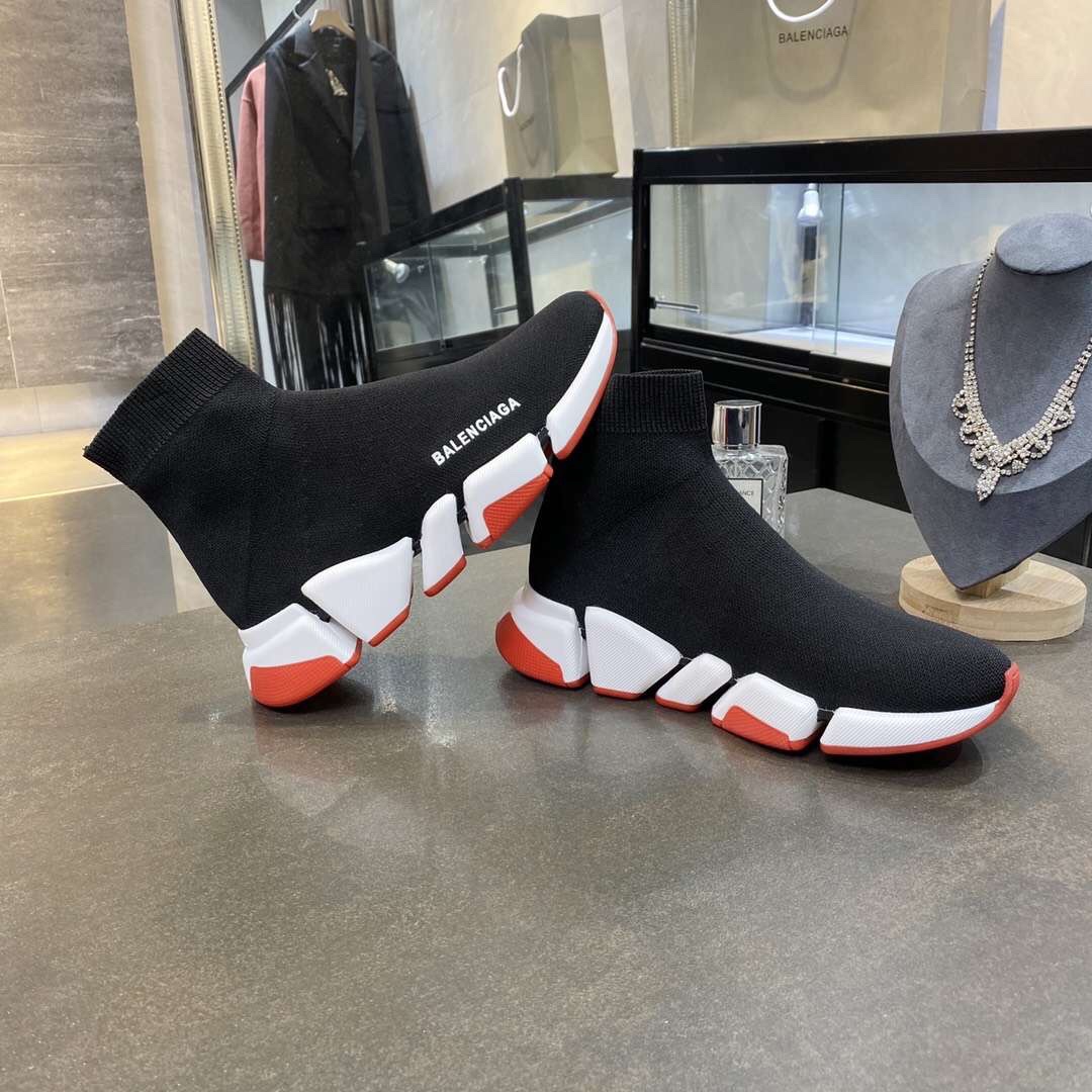 Balenciaga Speed 2.0 Bicolor Transparent Red Sole (W) - vstockx