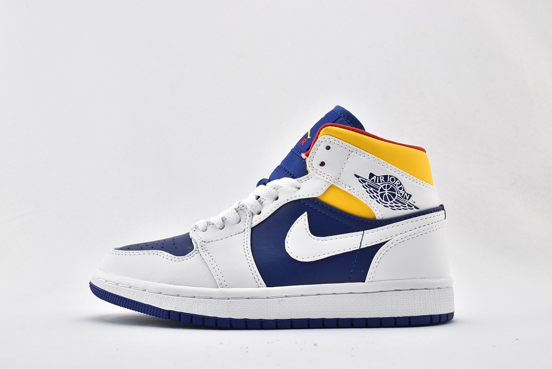 Jordan 1 Mid Royal Blue Laser Yellow - vstockx