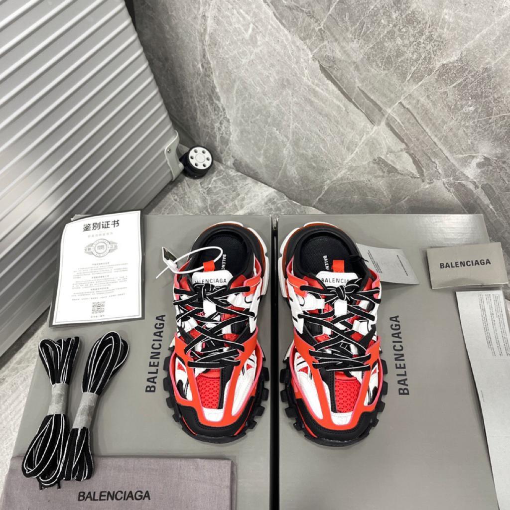 Balenciaga Track Mule Red White - vstockx
