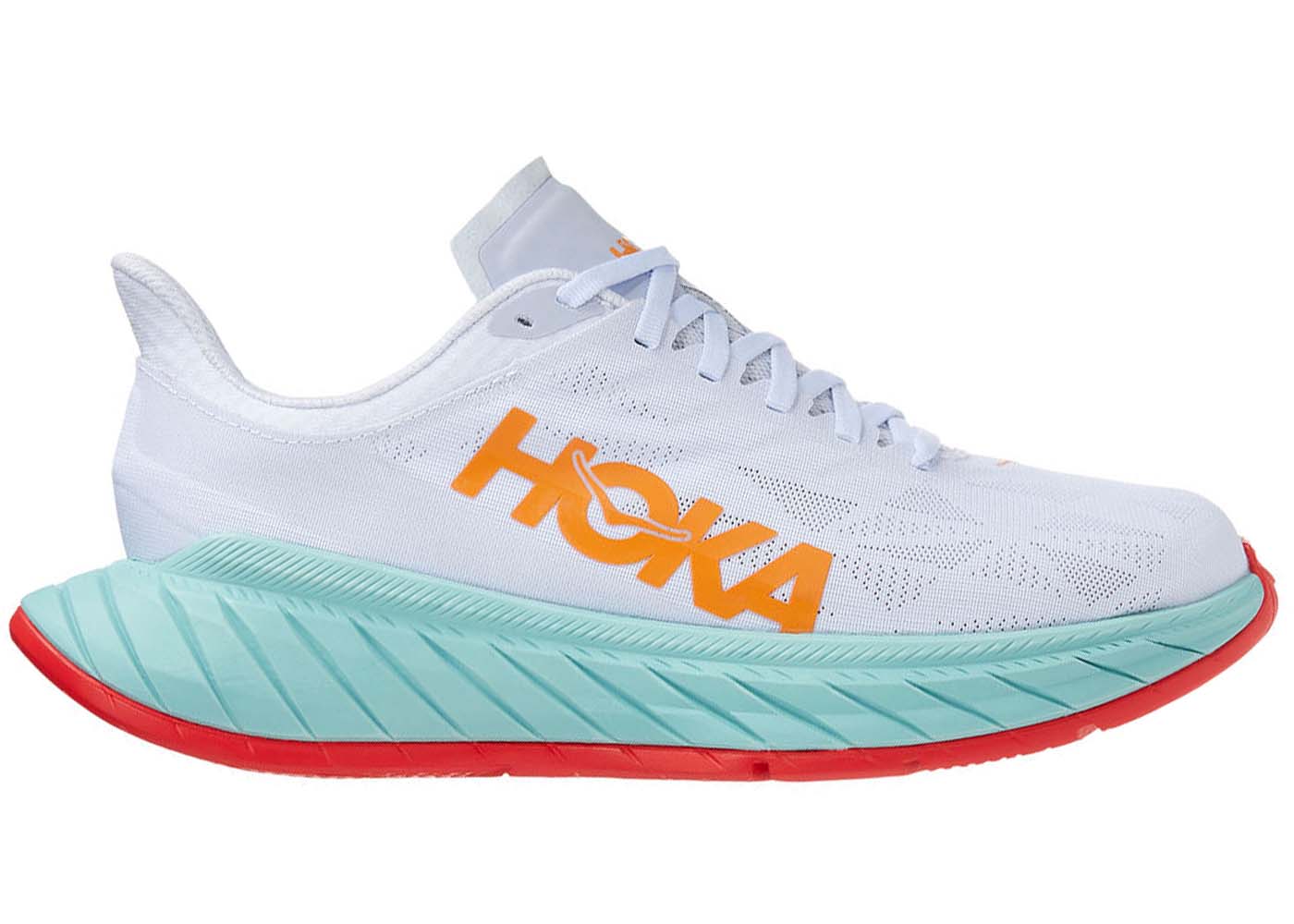 Hoka One One Carbon X 2 White Blazing Orange - vstockx