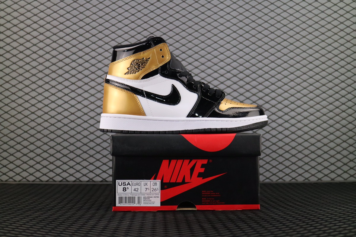 Jordan 1 Retro High NRG Patent Gold Toe - vstockx