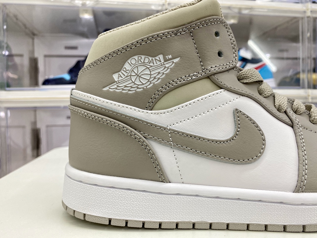 Jordan 1 Mid Linen - vstockx