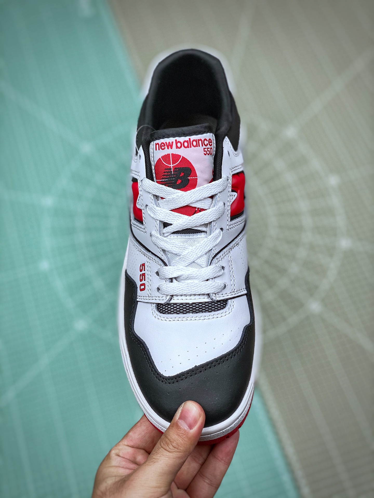 New Balance 550 White Red Black - vstockx