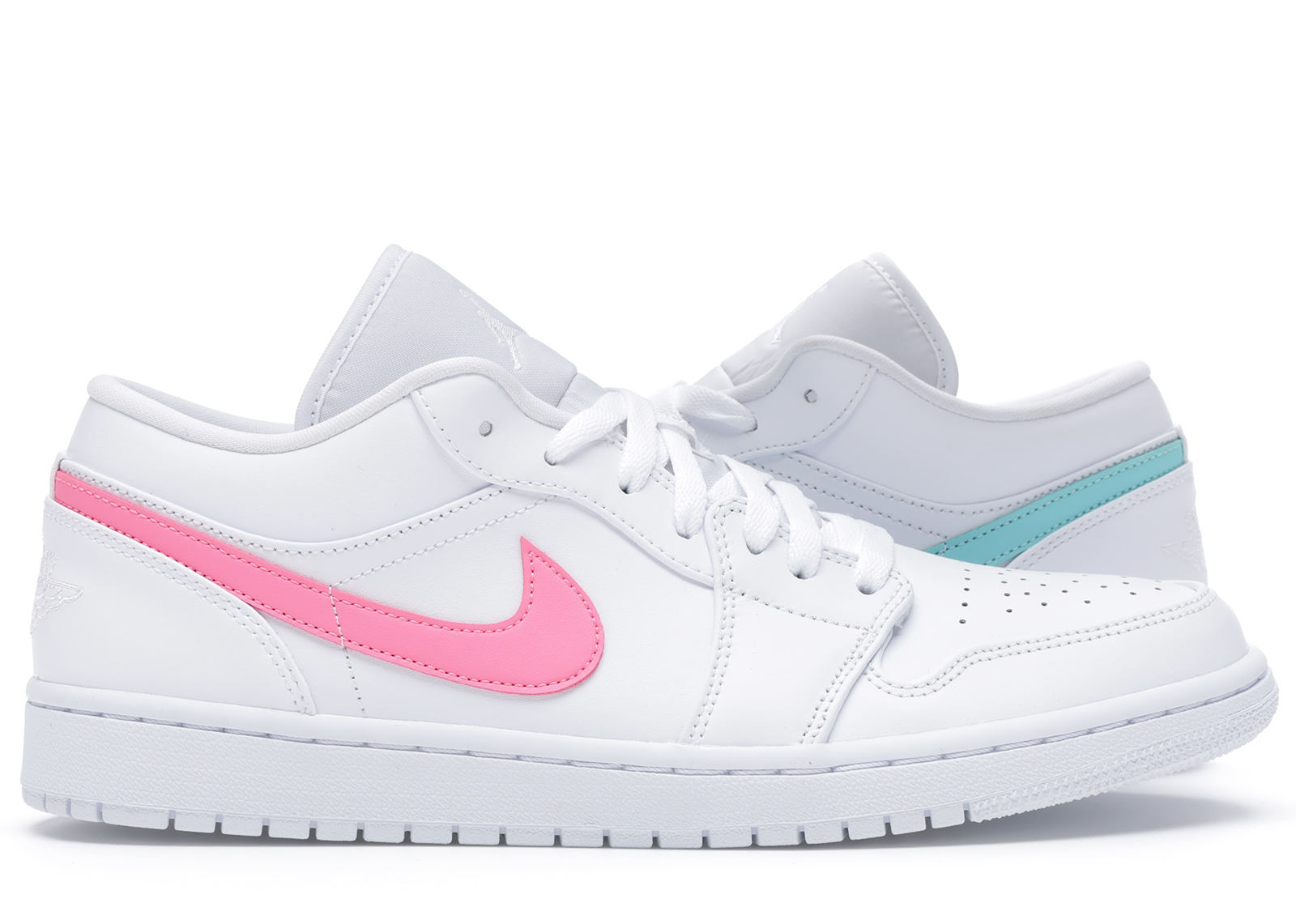 Jordan 1 Low White Multi-Color Swoosh - vstockx