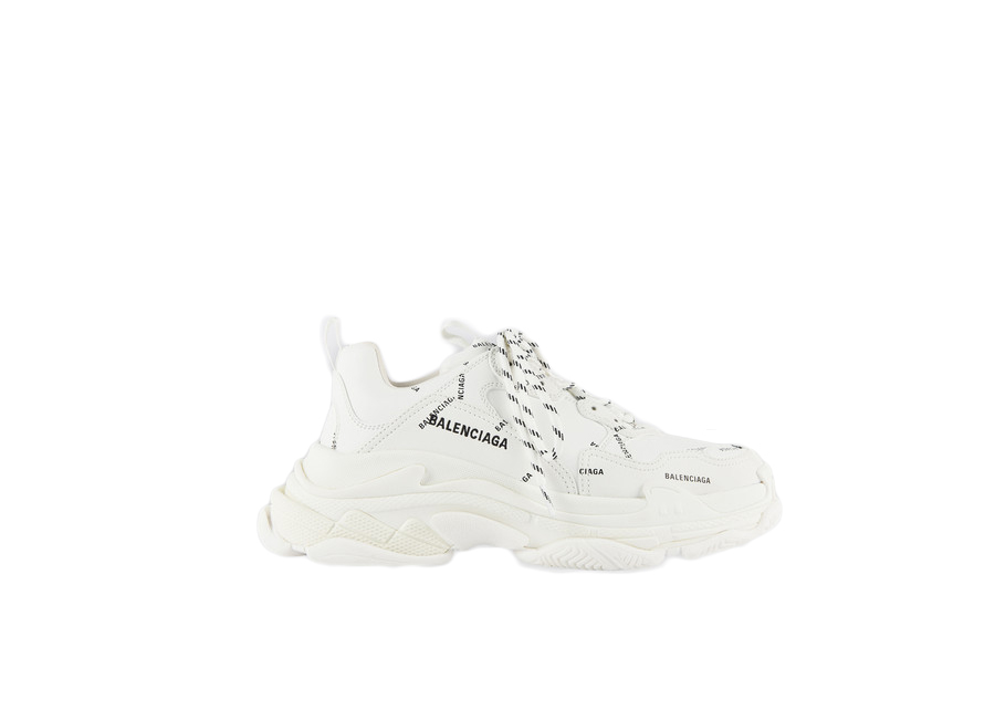 Balenciaga Triple S Allover Logo White - vstockx