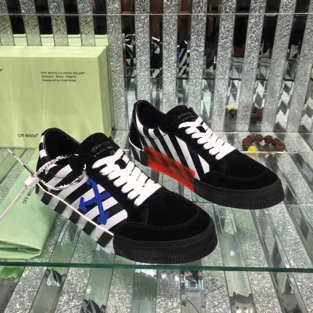 OFF-WHITE Vulc Low Black Blue Arrow - vstockx