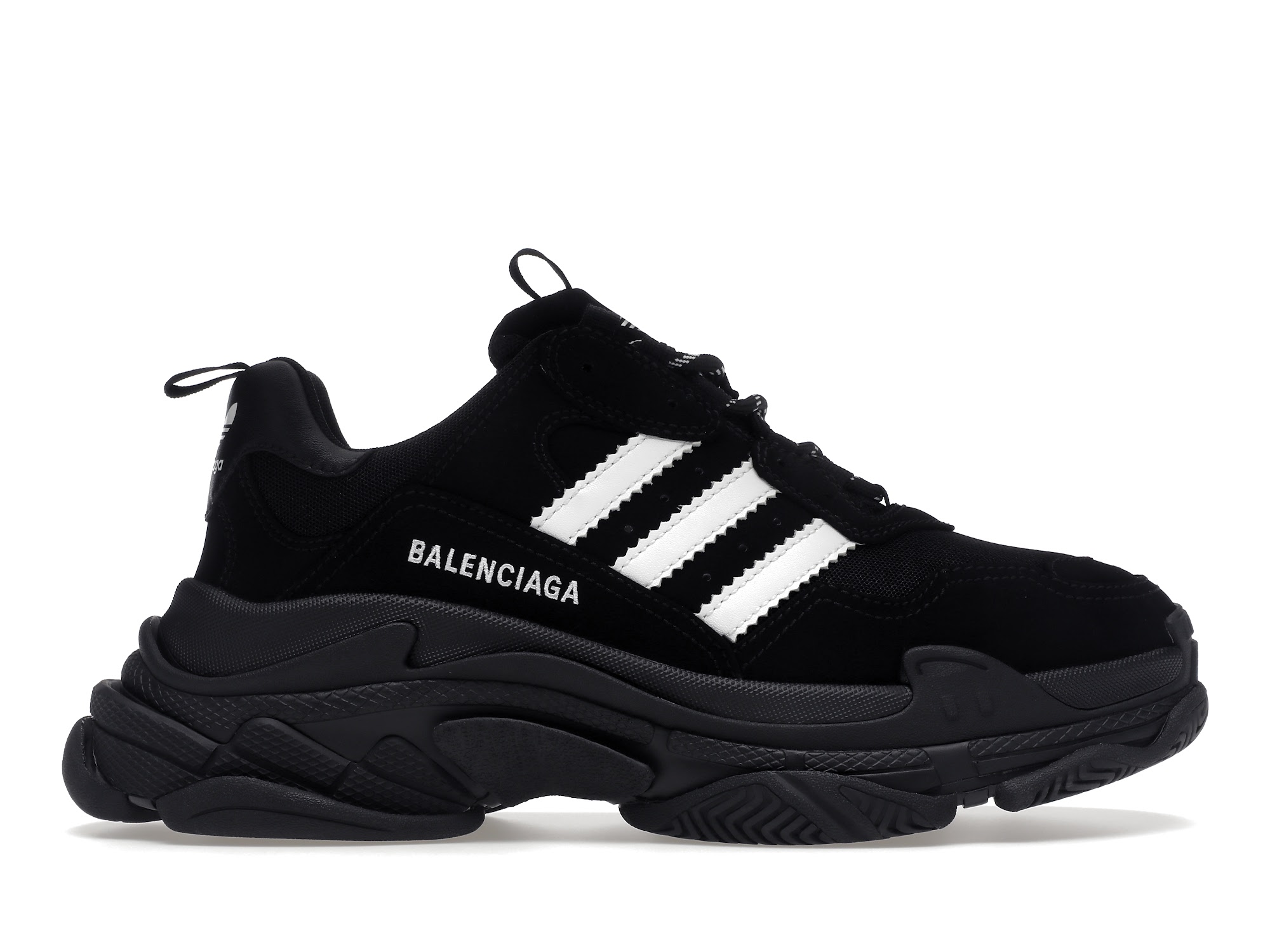 Balenciaga x adidas Triple S Black White - vstockx