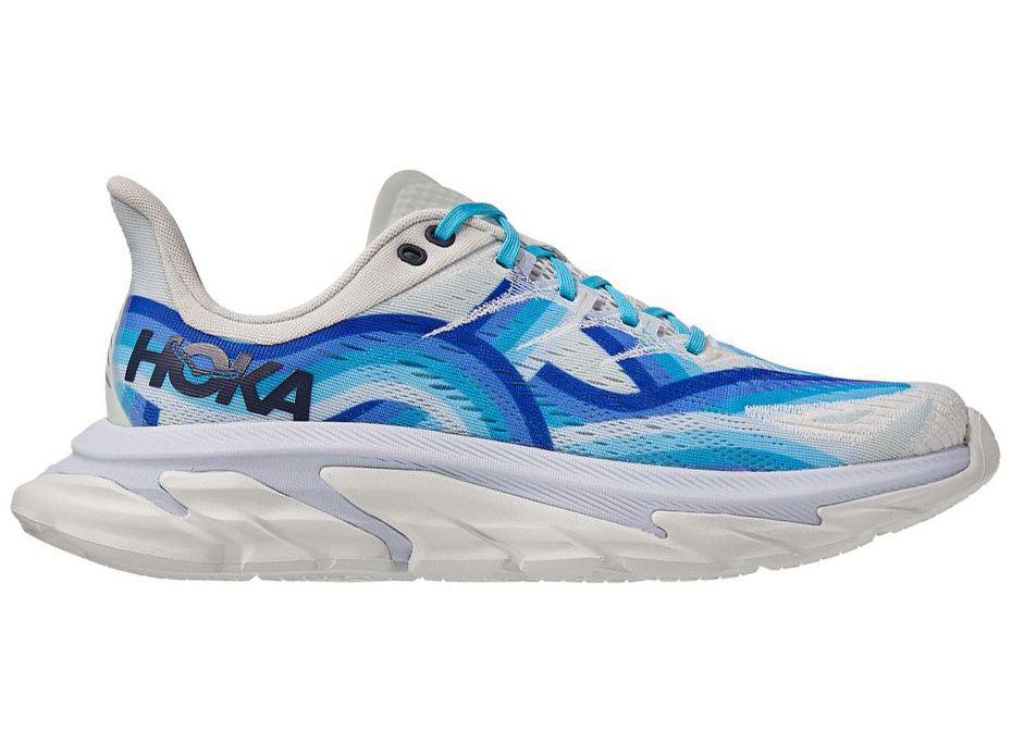 Hoka One One Clifton Clifton Edge Geometric White Dazzling Blue (All Gender) - vstockx