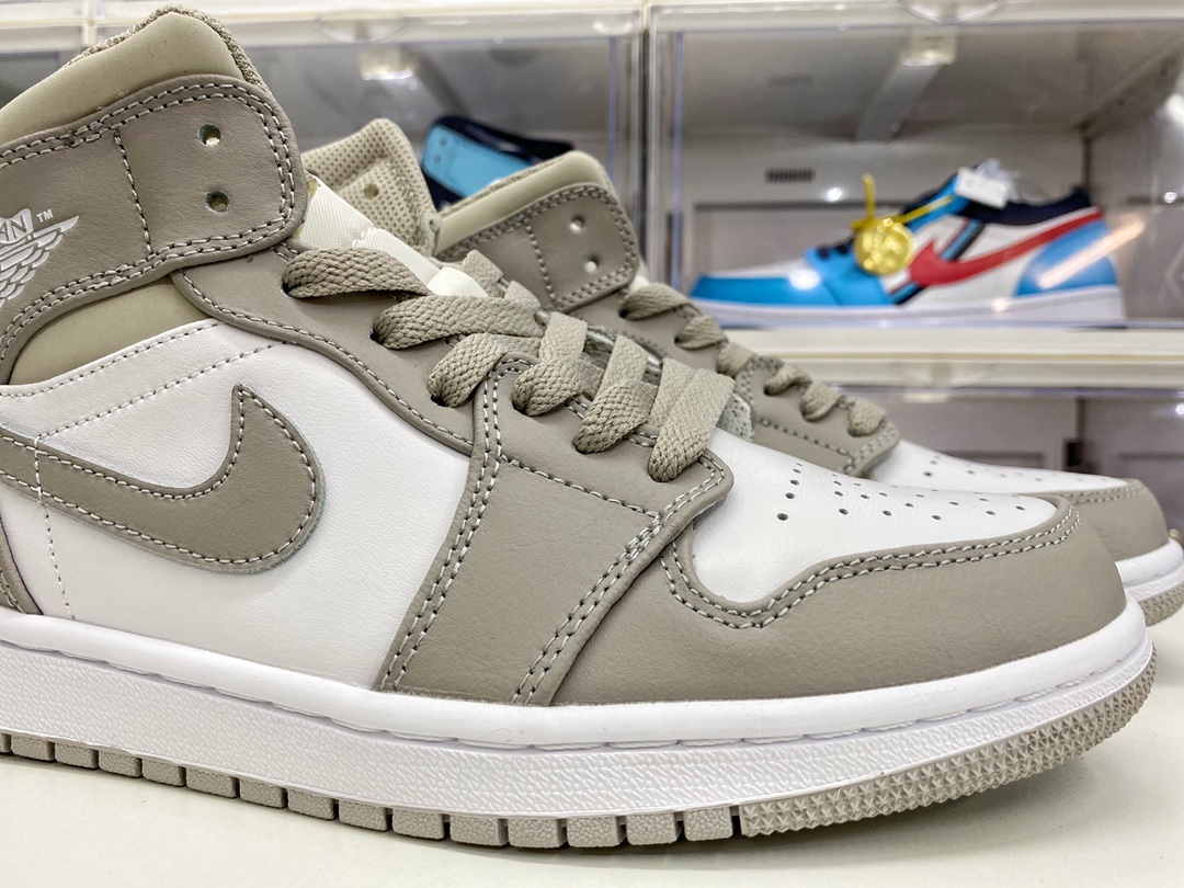 Jordan 1 Mid Linen - vstockx