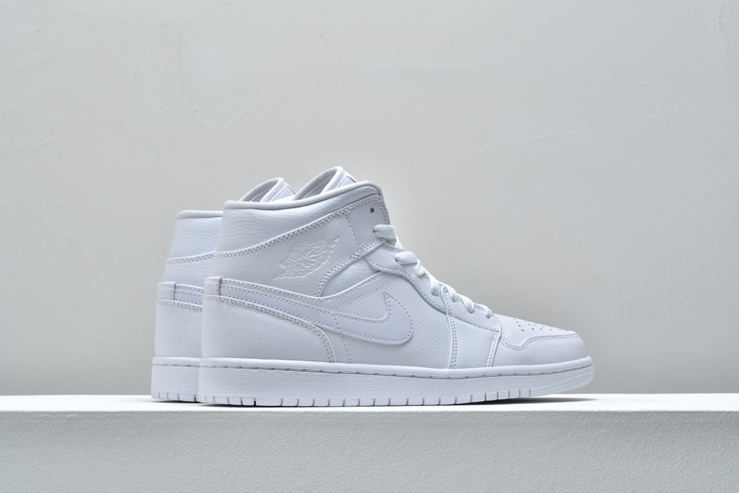 Jordan 1 Mid Triple White - vstockx