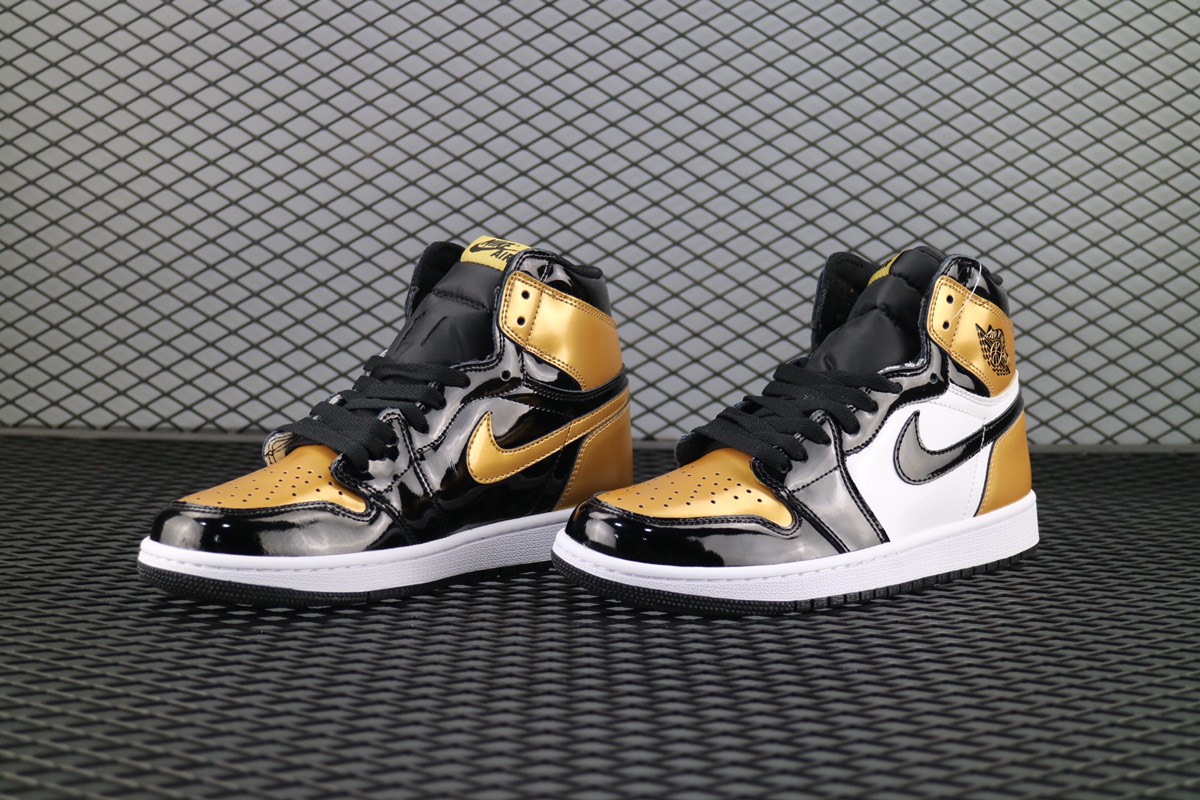 Jordan 1 Retro High NRG Patent Gold Toe - vstockx