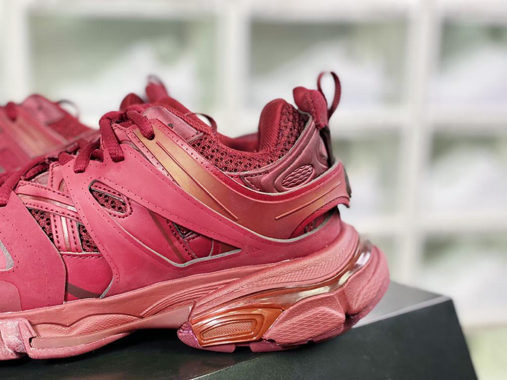 Balenciaga Track Burgundy - vstockx