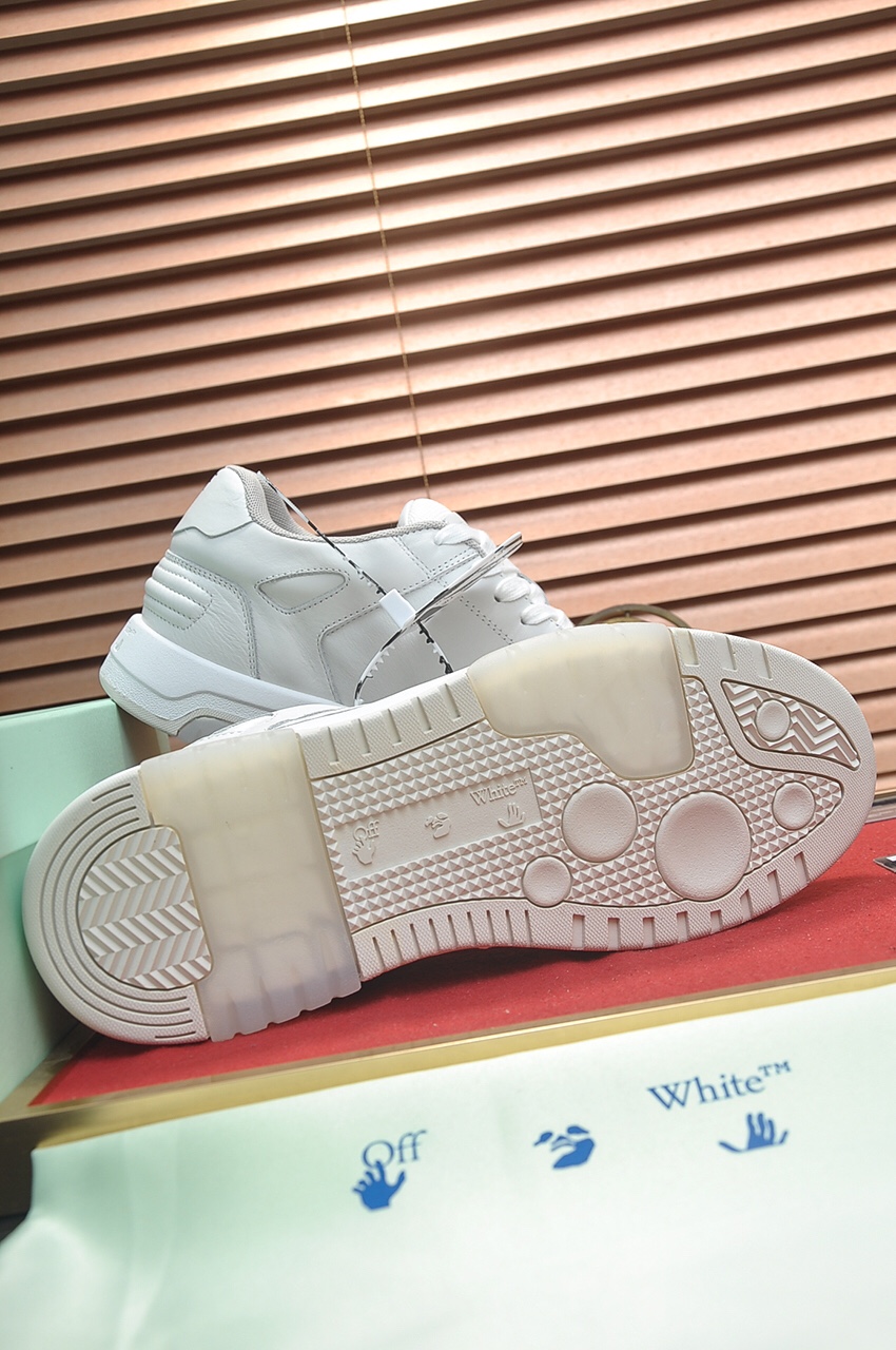 OFF-WHITE Out Of Office OOO Low Tops Triple White - vstockx