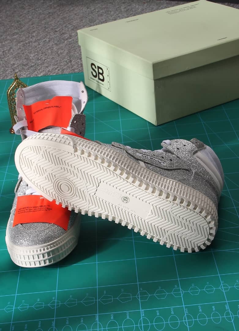 Off-White Off-Court 3.0 glitter high-top sneakers - vstockx