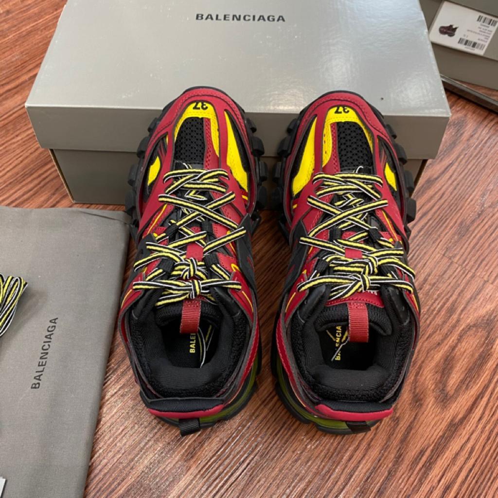 Balenciaga Track Trainers Burgundy Black - vstockx