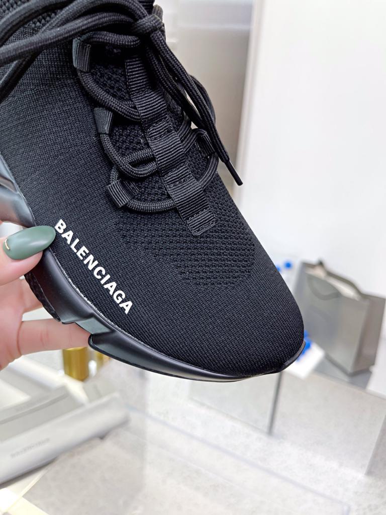 Balenciaga Speed Trainer Lace Up Black - vstockx