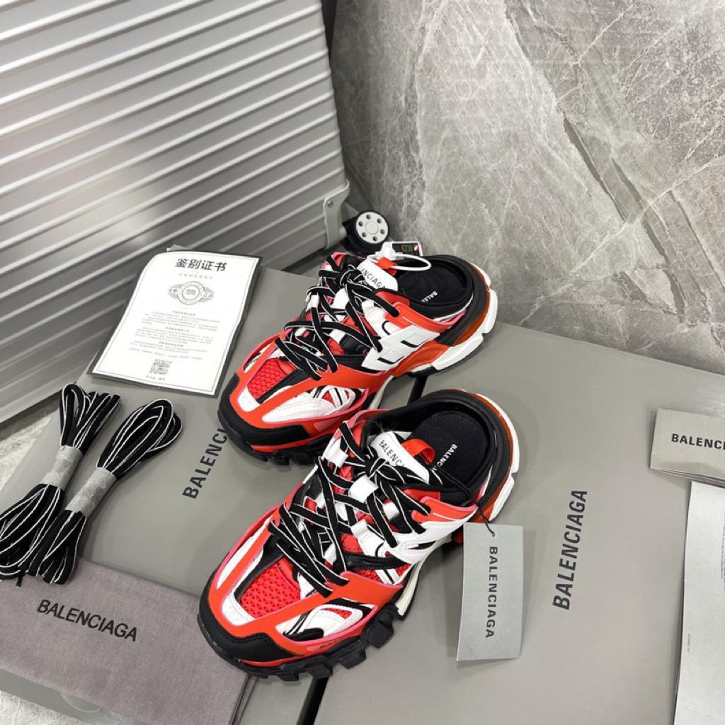 Balenciaga Track Mule Red White - vstockx