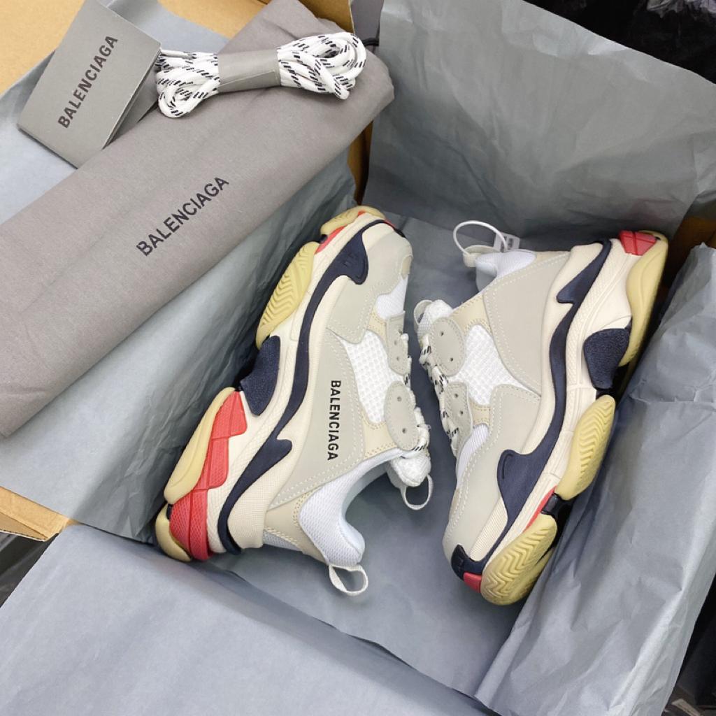 Balenciaga Triple S White Black Red - vstockx