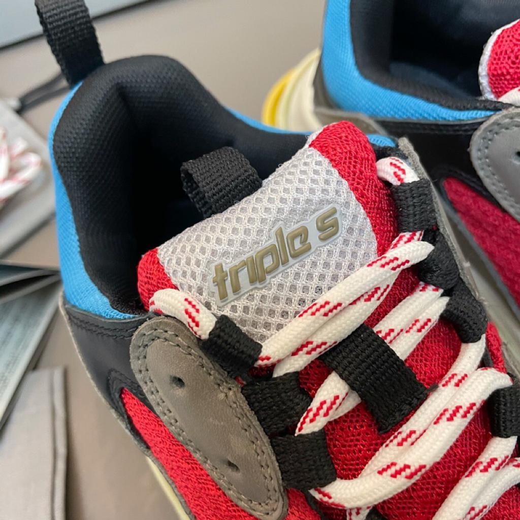 Balenciaga Triple S Grey Red Blue (2018 Reissue) - vstockx