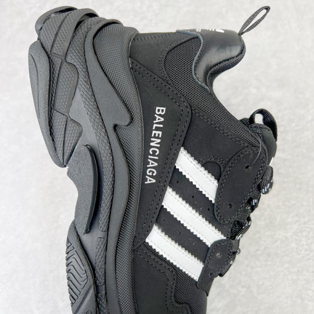 Balenciaga x adidas Triple S Black White - vstockx