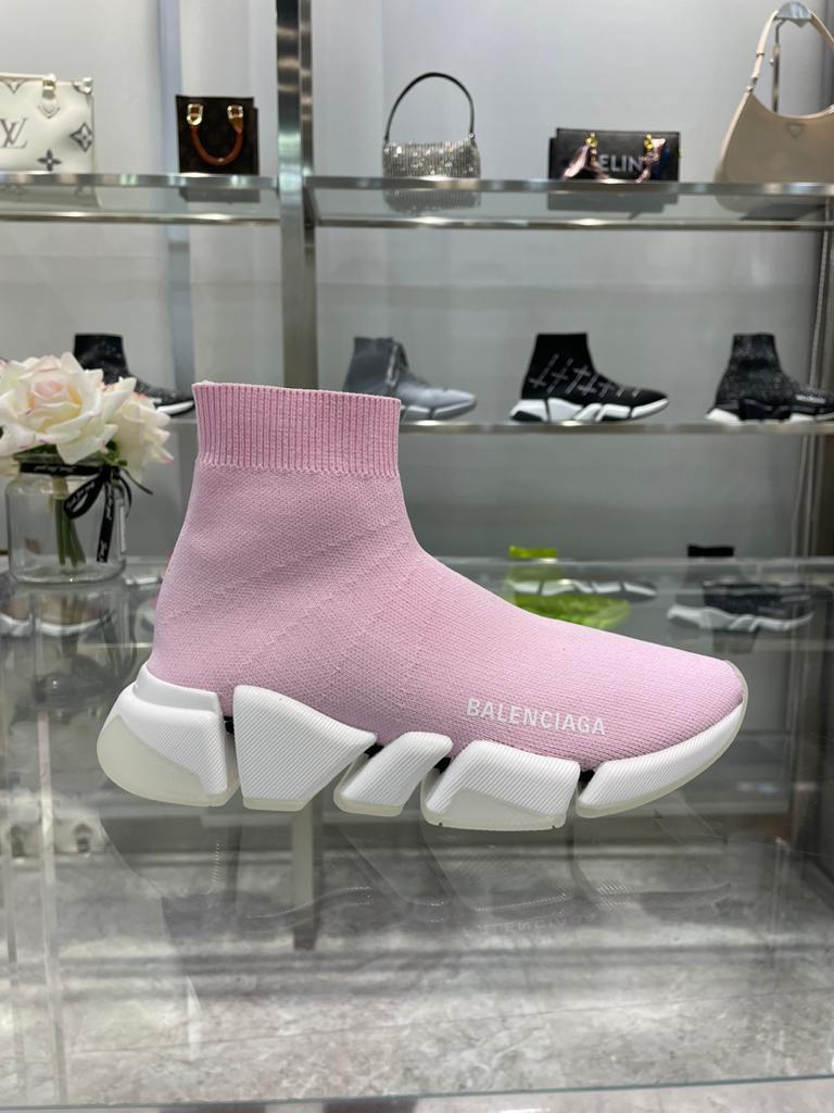 Balenciaga Speed 2.0 Pink White (W) - vstockx