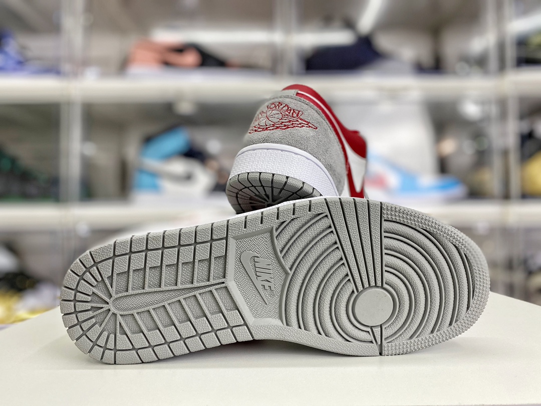 Jordan 1 Low SE Light Smoke Grey Gym Red - vstockx