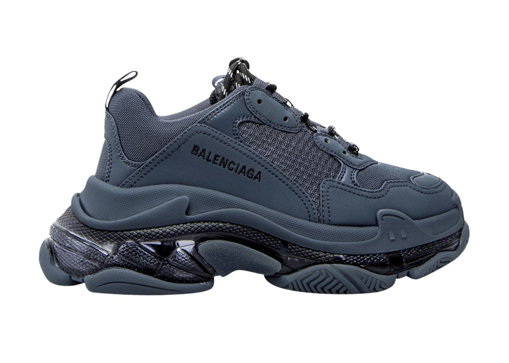 Balenciaga Triple S Clear Sole Deep Blue - vstockx
