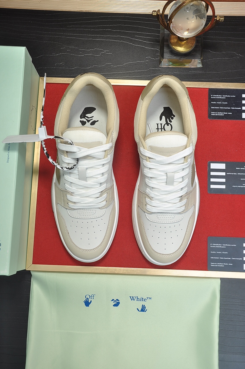 OFF-WHITE Out Of Office OOO Low Tops Grey White - vstockx