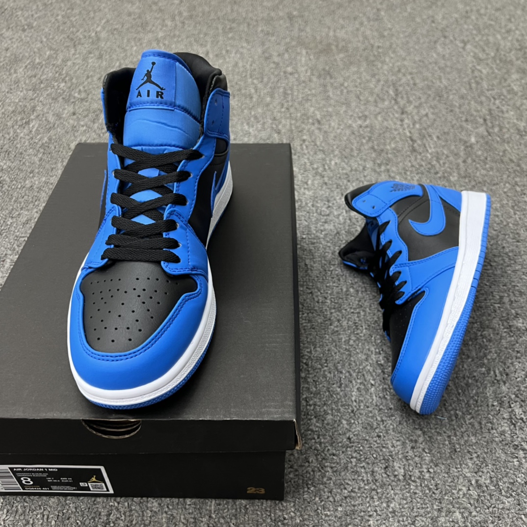 Jordan 1 Mid University Blue Black - vstockx