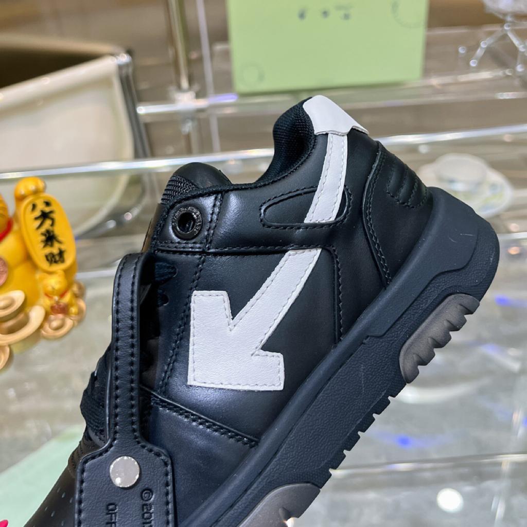OFF-WHITE Out Of Office OOO Low Tops Black Gray White FW21 - vstockx