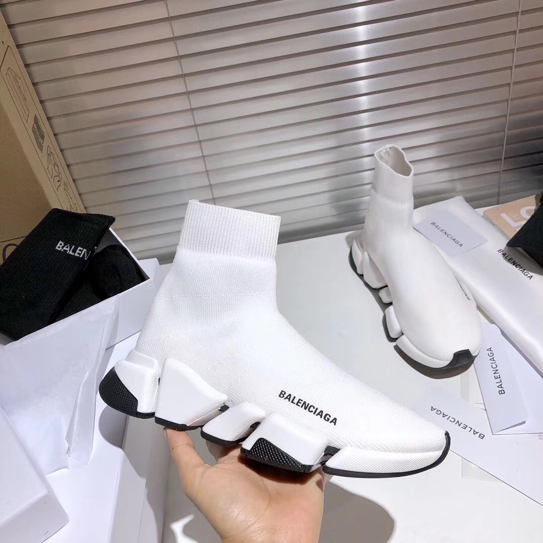 Balenciaga Speed 2.0 White Black - vstockx