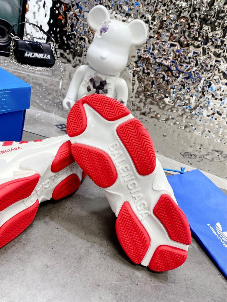 Balenciaga x adidas Triple S White Red - vstockx