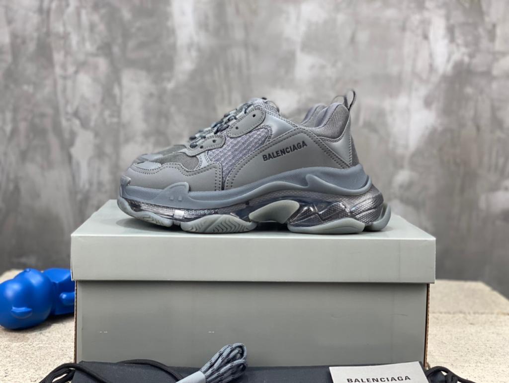 Balenciaga Triple S Clear Sole Deep Blue - vstockx