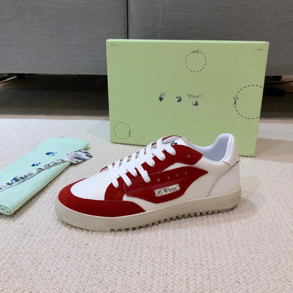 OFF-WHITE Vulcanized 5.0 Low Top White Red - vstockx