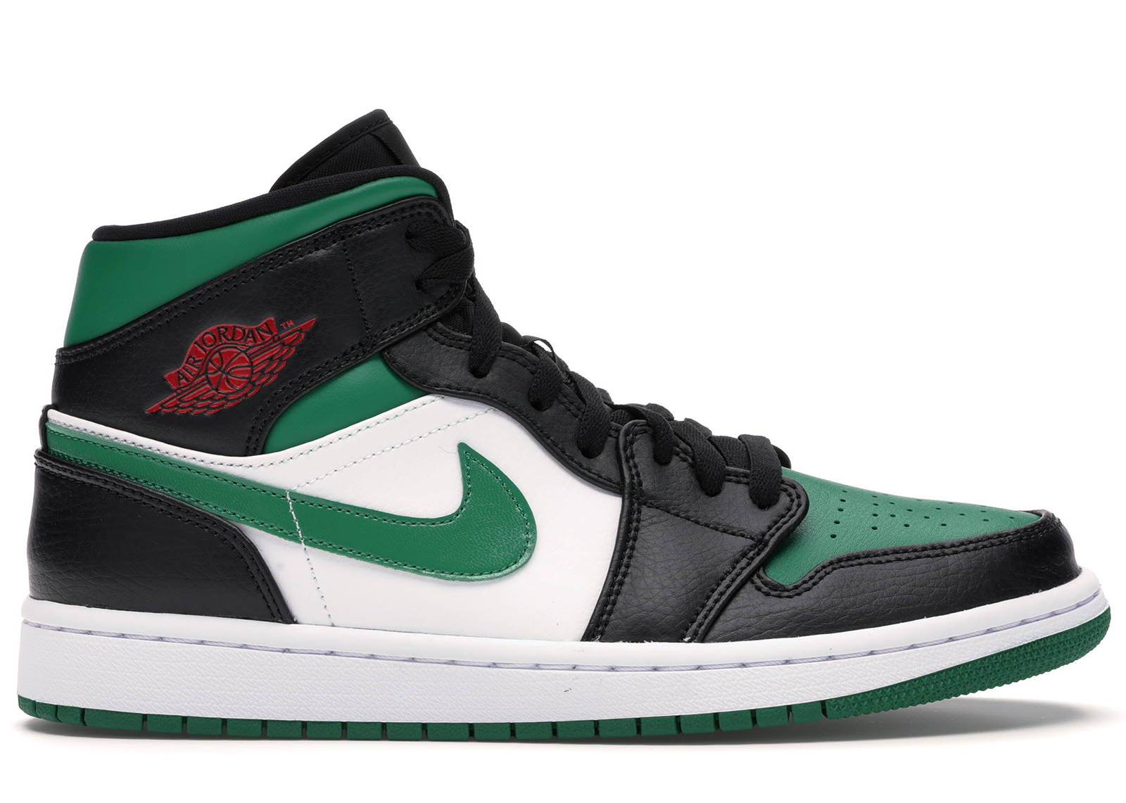 Jordan 1 Mid Green Toe - vstockx