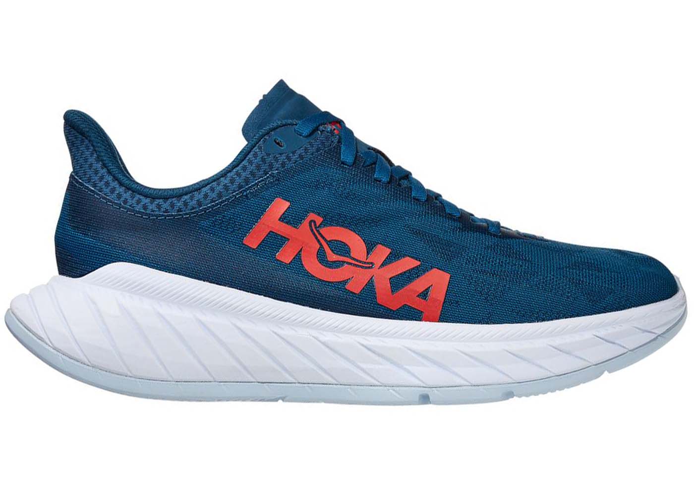 Hoka One One Carbon X 2 Moroccan Blue Hot Coral (Women's) - vstockx