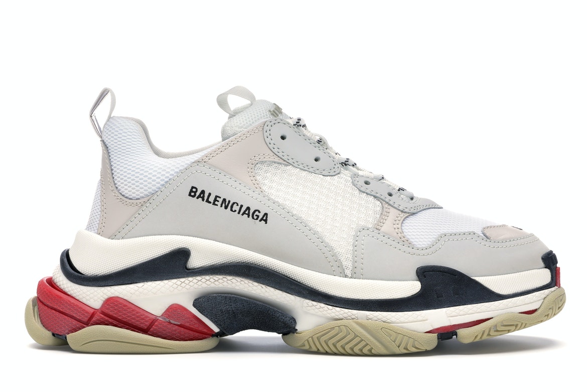 Balenciaga Triple S White Black Red - vstockx