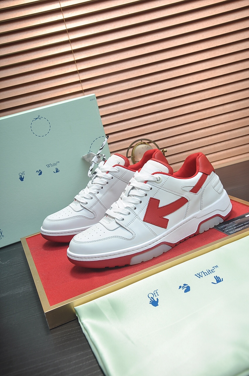 OFF-WHITE OOO Low Out Of Office White Red - vstockx