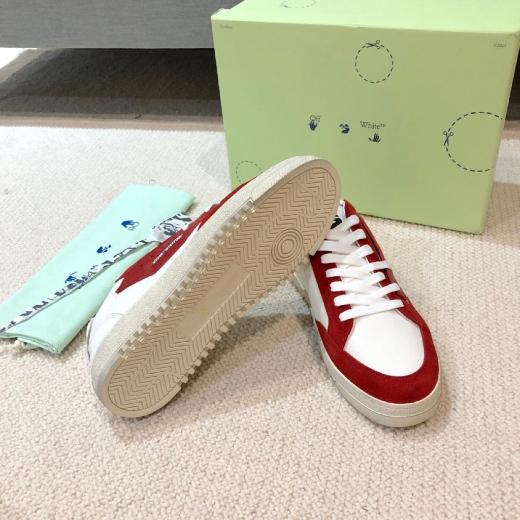 OFF-WHITE Vulcanized 5.0 Low Top White Red - vstockx