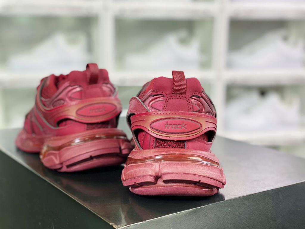 Balenciaga Track Burgundy - vstockx