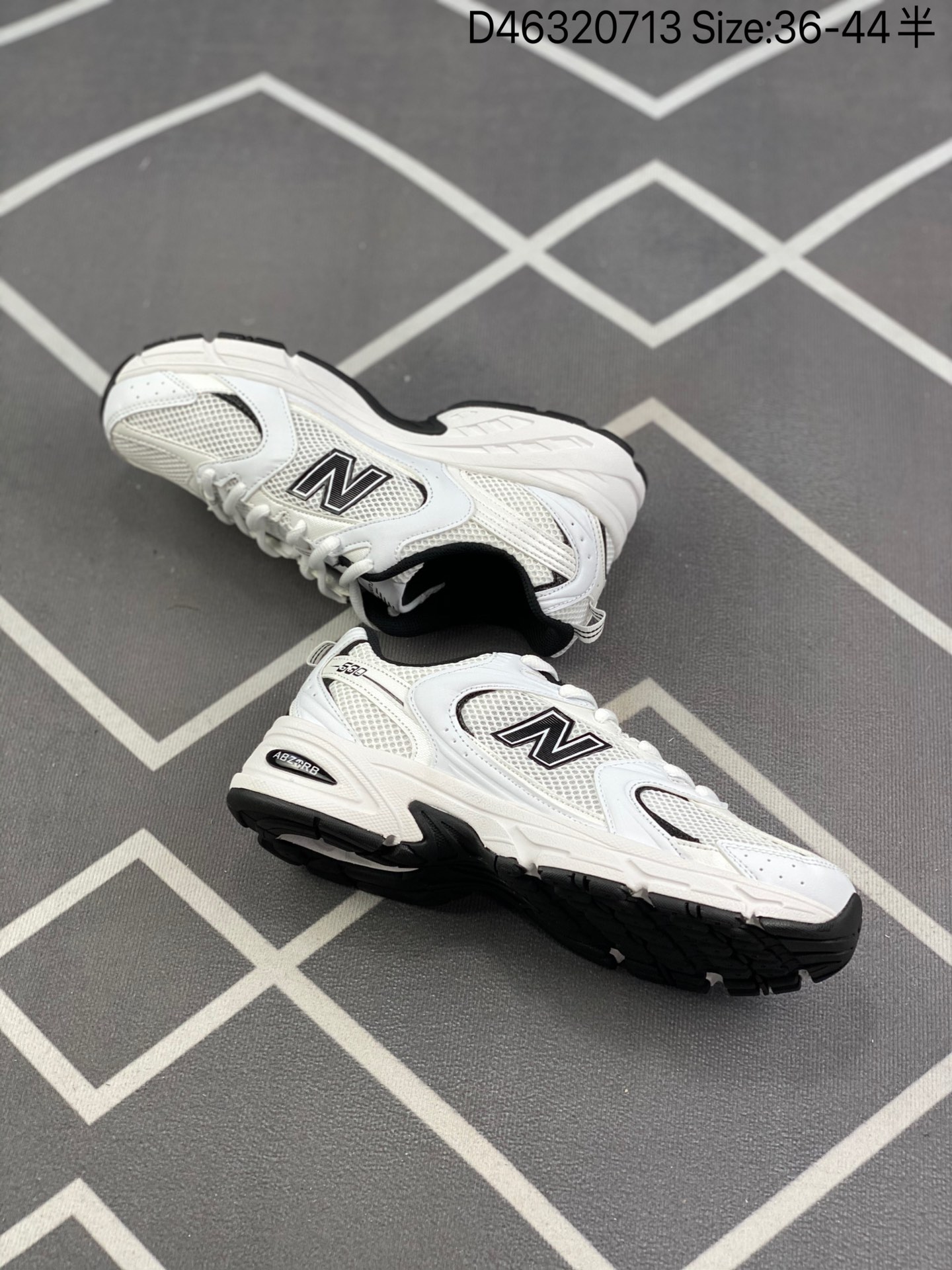 New Balance 530 White Black Details - vstockx